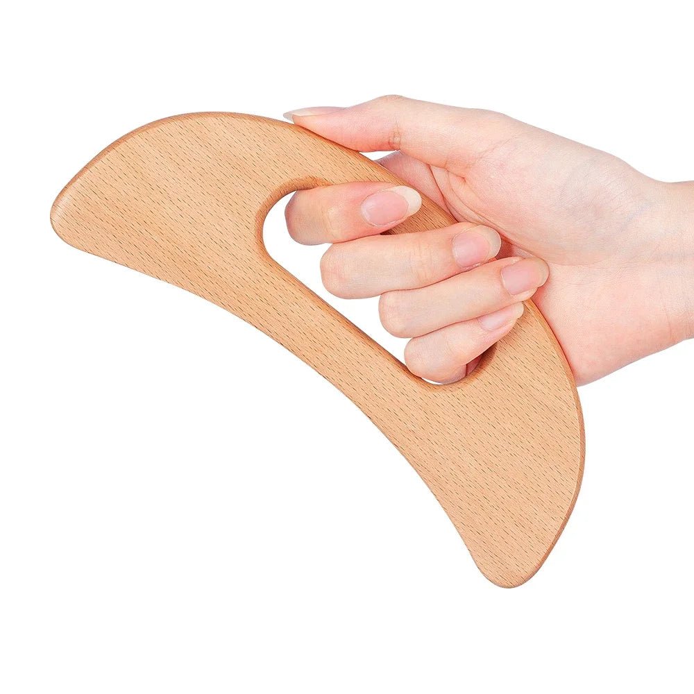 Gua Sha Sculptant en Bois Naturel - Miraya
